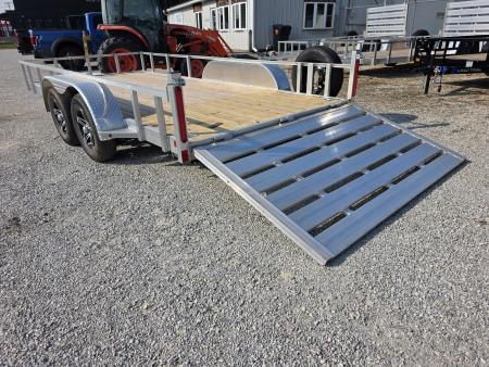 New 2026 Stealth Trailers ALUMINUM 7X16 7K TANDEM OPEN ALUMINUM WHEELS SPARE TIRE 7 X 16 Utility Trailer