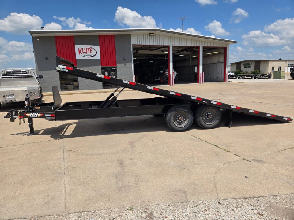 New 2027 H&H Trailers 102x22 Power Tilt Deckover 17.6K Equipment Trailer