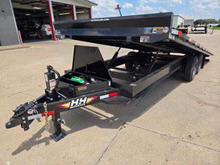 New 2027 H&H Trailers 102x22 Power Tilt Deckover 17.6K Equipment Trailer