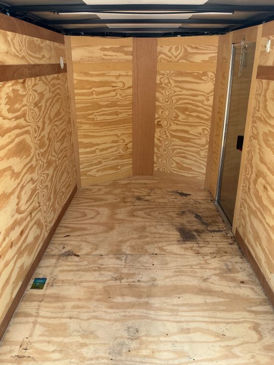 Used 2025 NationCraft Trailers 5X8 Enclosed white single axle trailer