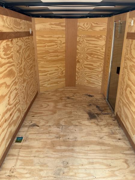 Used 2025 NationCraft Trailers 5X8 Enclosed white single axle trailer