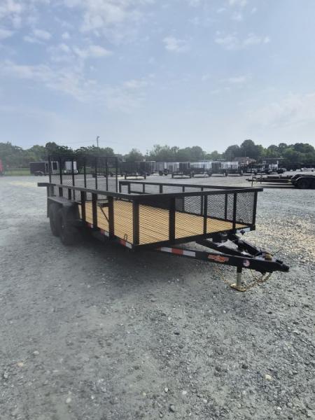 New 2026 Down 2 Earth Trailers 6x16 w/ Gate and 2' Expanded Metal Sides Utility Trailer