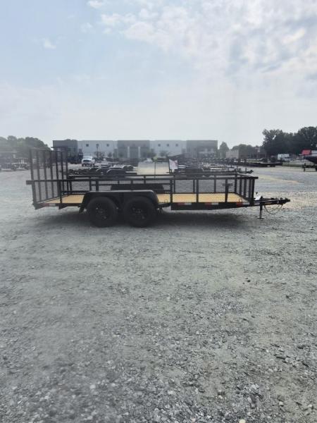 New 2026 Down 2 Earth Trailers 6x16 w/ Gate and 2' Expanded Metal Sides Utility Trailer