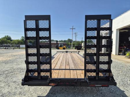 New 2026 Down 2 Earth Trailers 22ft 17.5K w/ Fold Up Ramps Utility Trailer
