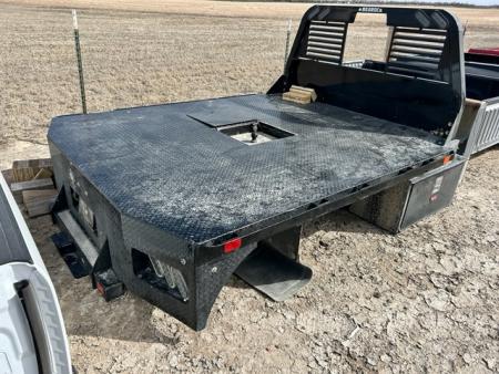 Used Bedrock 8'x9'3  Flatbed w/2-36  tool boxes Truck Bed