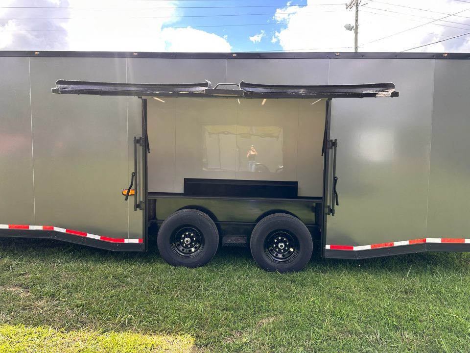 New 2026 Luxe 8.5x28 Race Trailer - Finished Interior- 7000lb Spread Torsion - RECESSED E-TRACK-Full Escape Door--Removable Fender