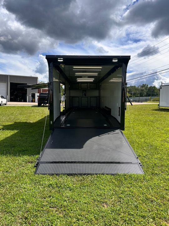 New 2026 Luxe 8.5x28 Race Trailer - Finished Interior- 7000lb Spread Torsion - RECESSED E-TRACK-Full Escape Door--Removable Fender