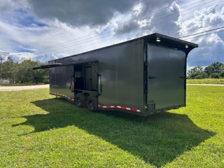 New 2026 Luxe 8.5x28 Race Trailer - Finished Interior- 7000lb Spread Torsion - RECESSED E-TRACK-Full Escape Door--Removable Fender