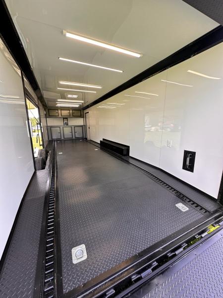 New 2026 Luxe 8.5x28 Race Trailer - Finished Interior- 7000lb Spread Torsion - RECESSED E-TRACK-Full Escape Door--Removable Fender
