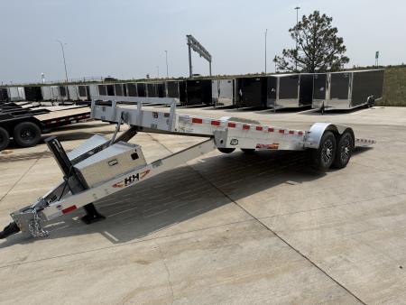 New NEW 2026 H&H Speedloader ALUMINUM 24’ POWER Hyd Jack TILTbed flatbed Trailer 2-7000 lb axles =14K KEY FOB Remote