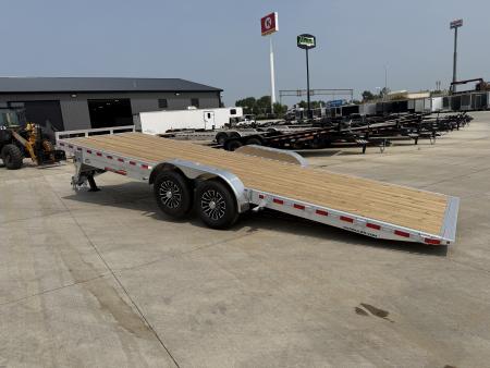 New NEW 2026 H&H Speedloader ALUMINUM 24’ POWER Hyd Jack TILTbed flatbed Trailer 2-7000 lb axles =14K KEY FOB Remote