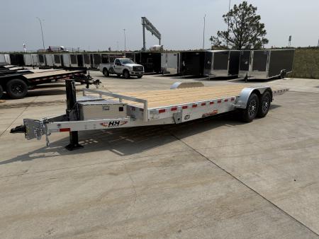 New NEW 2026 H&H Speedloader ALUMINUM 24’ POWER Hyd Jack TILTbed flatbed Trailer 2-7000 lb axles =14K KEY FOB Remote