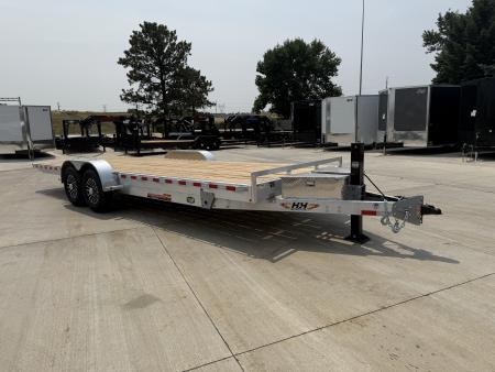 New NEW 2026 H&H Speedloader ALUMINUM 24’ POWER Hyd Jack TILTbed flatbed Trailer 2-7000 lb axles =14K KEY FOB Remote