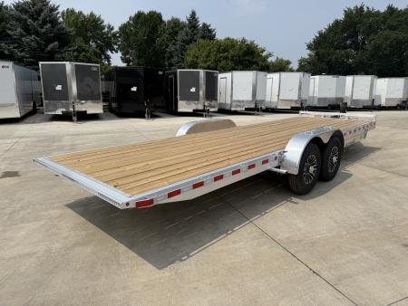 New NEW 2026 H&H Speedloader ALUMINUM 24’ POWER Hyd Jack TILTbed flatbed Trailer 2-7000 lb axles =14K KEY FOB Remote