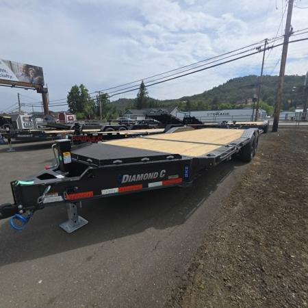 New SALE! EQUIPMENT TRAILER 2026 Diamond C HXD207 DRIVE OVER FENDERS 22' x 102  15500 GVWR SPLIT TILT