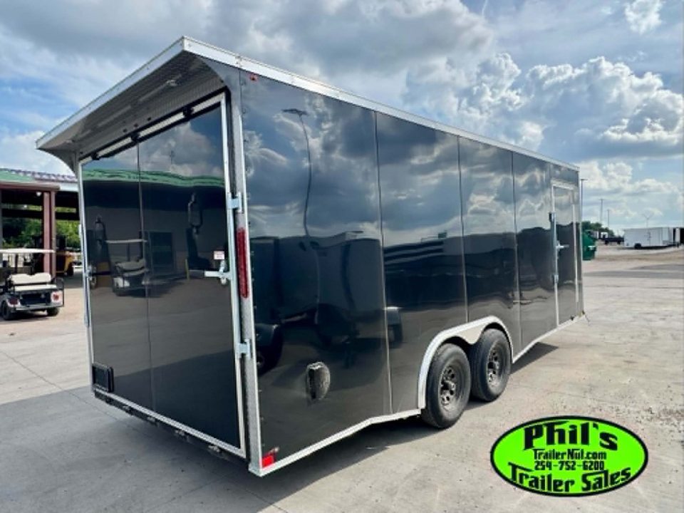New 2026 8.5X20 ENCLOSED CAR HAULER Cargo / Enclosed Trailer REAR WING & .080 EXTERIOR!