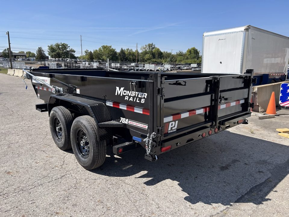 New 2026 PJ Trailers 7 X 14 FT LOW PRO TELESCOPIC DUMP TRAILER VOYAGER PKG 15K GVWR Dump Trailer