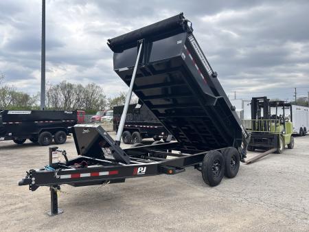 New 2026 PJ Trailers 7 X 14 FT LOW PRO TELESCOPIC DUMP TRAILER 15K GVWR