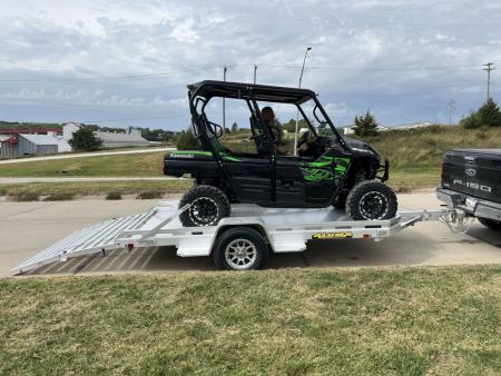 New 2027 Aluma 77"X12' Aluminum Utility Trailer with Bi-Fold Tailgate
