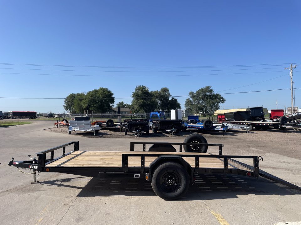 New 2027 PJ Trailers 83" X 14' 5,200 LB Axle With ATV Ramps Utility Trailer
