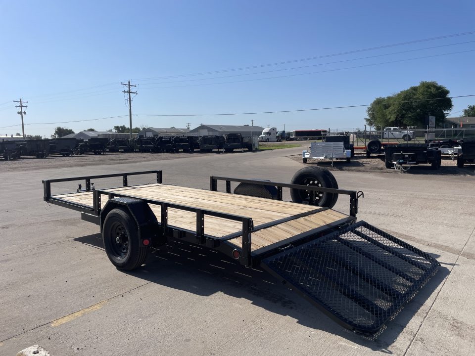 New 2027 PJ Trailers 83" X 14' 5,200 LB Axle With ATV Ramps Utility Trailer