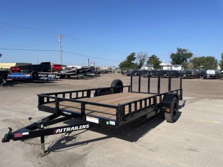 New 2027 PJ Trailers 83  X 14' 5,200 LB Axle With ATV Ramps Utility Trailer