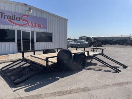 New 2027 PJ Trailers 83" X 14' 5,200 LB Axle With ATV Ramps Utility Trailer