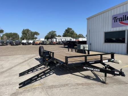 New 2027 PJ Trailers 83" X 14' 5,200 LB Axle With ATV Ramps Utility Trailer