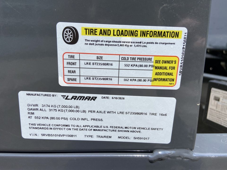 New Lamar 59"X10' Scissor Hauler 7K