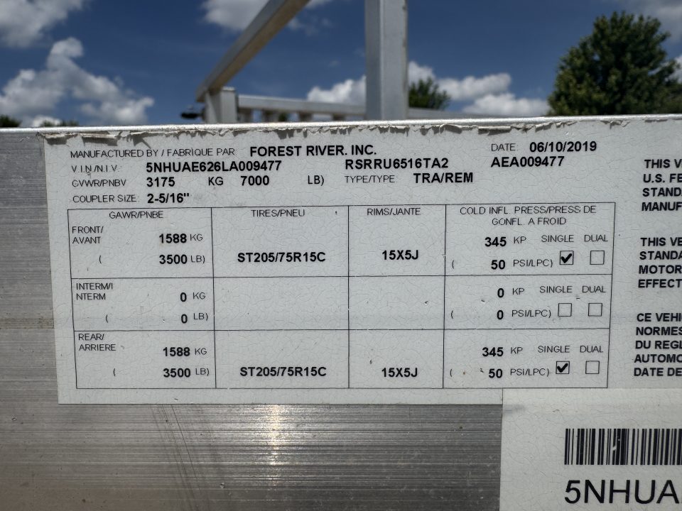 Used 2019 Forest River Ameri-Pro 16 Utility Trailer