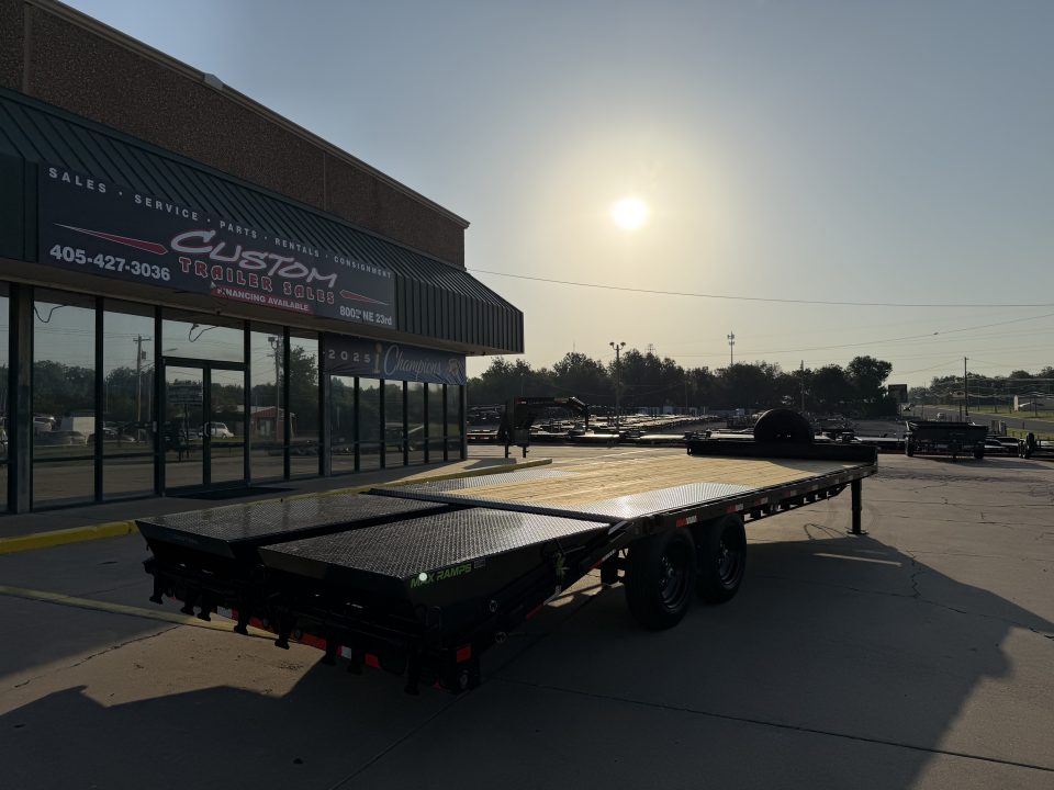 New #390643 2027 LOAD TRAIL PS 25 X 102 TANDEM AXLE BUMPER PULL 16K DECK OVER W/ MAX RAMPS