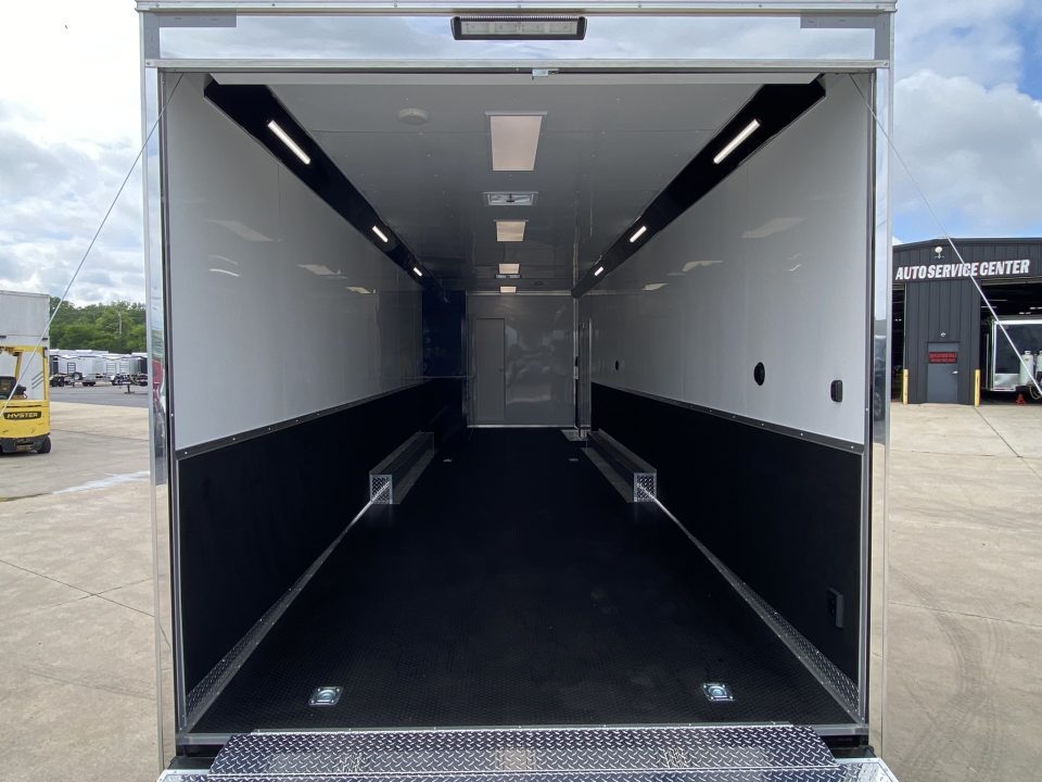 New Vintage Trailers Pro Stock Car Racing Trailer with living quarters