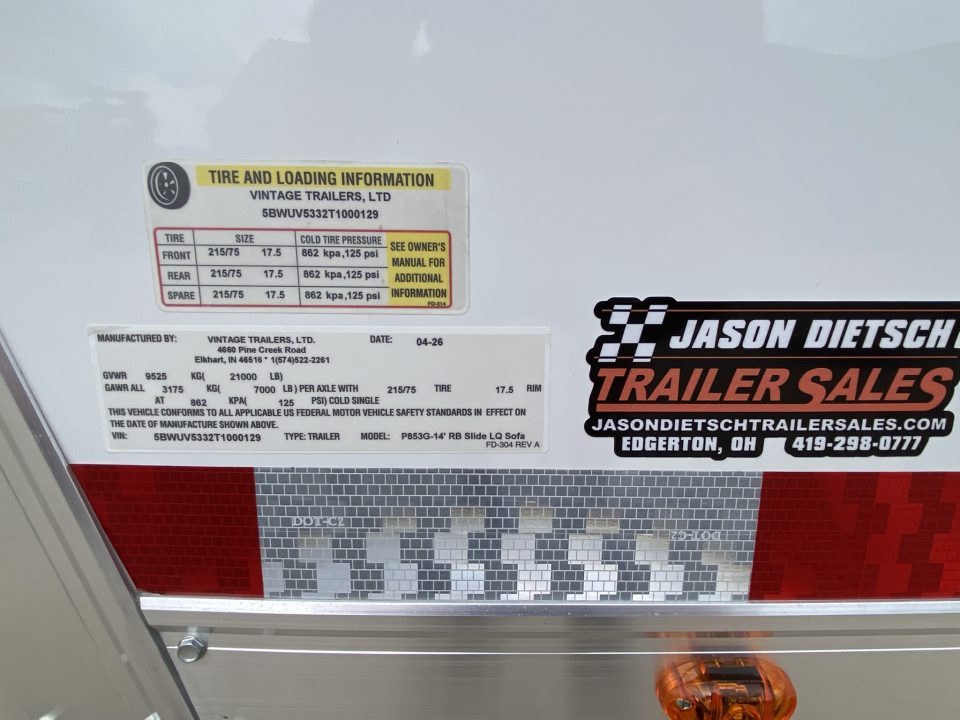New Vintage Trailers Pro Stock Car Racing Trailer with living quarters