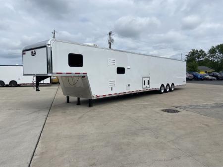 New Vintage Trailers Pro Stock Car Racing Trailer with living quarters