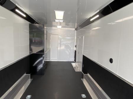 New Vintage Trailers Pro Stock Car Racing Trailer with living quarters