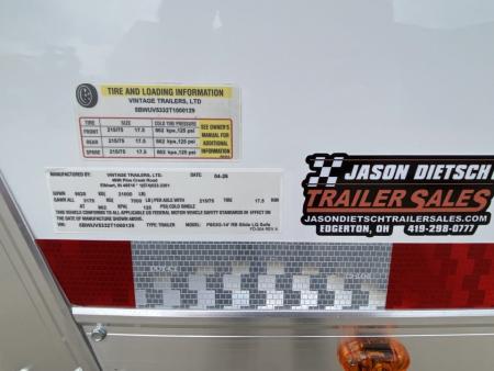 New Vintage Trailers Pro Stock Car Racing Trailer with living quarters