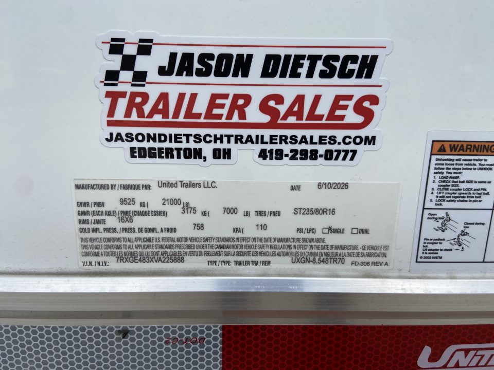 New United UXGN-8.5X48 Car Trailer