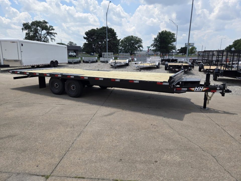 New 2027 H&H Trailers 102x24 Power Tilt Deckover 17.6K Equipment Trailer