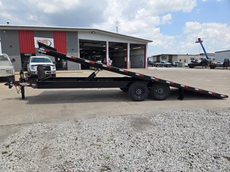 New 2027 H&H Trailers 102x24 Power Tilt Deckover 17.6K Equipment Trailer