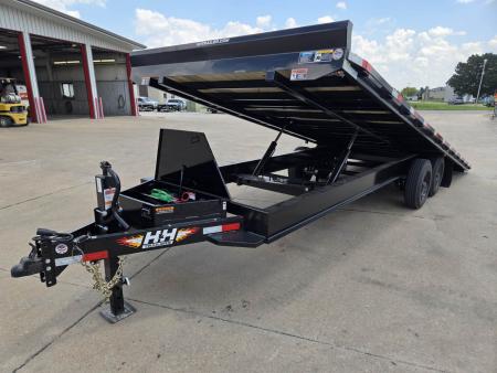New 2027 H&H Trailers 102x24 Power Tilt Deckover 17.6K Equipment Trailer