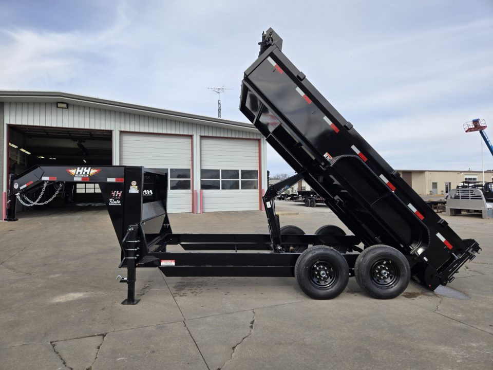 New 2026 H&H Trailers 83x14 Industrial Gooseneck 14K Scissor Dump Trailer