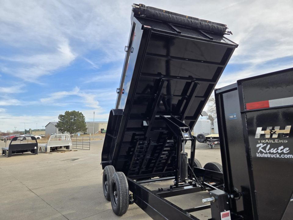 New 2026 H&H Trailers 83x14 Industrial Gooseneck 14K Scissor Dump Trailer