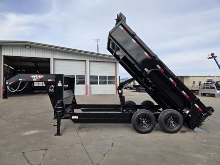 New 2026 H&H Trailers 83x14 Industrial Gooseneck 14K Scissor Dump Trailer