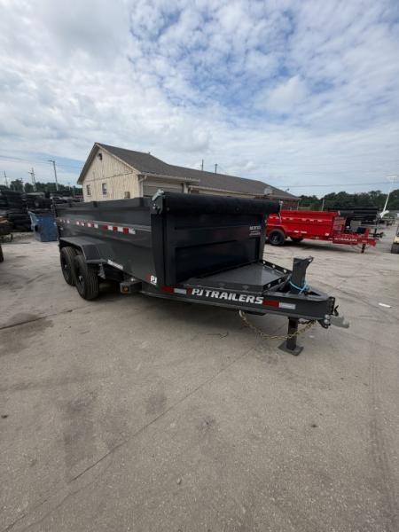 New 2026 PJ Trailers DM142 Dump Trailer 83X14 TA 36" SIDES (GVW:15400) GRAY