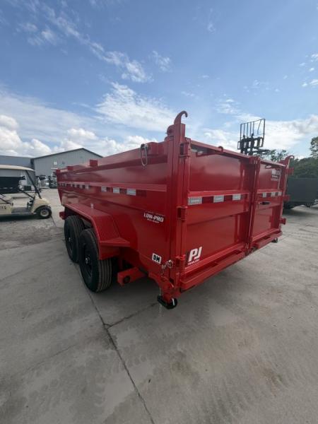 New 2026 PJ Trailers DM142 Dump Trailer 83X14 TA 36" SIDES (GVW:15400) RED