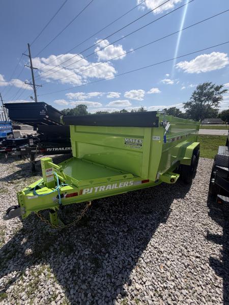 New 2026 PJ Trailers DM142 Dump Trailer 83X14 TA 36  SIDES (GVW:15400) SLIME GREEN