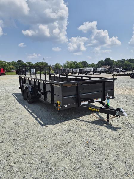 New 2027 Big Tex Trailers 18' 70TV w/' Solid Sides & 4' Gate Utility Trailer