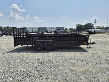 New 2027 Big Tex Trailers 18' 70TV w/' Solid Sides & 4' Gate Utility Trailer