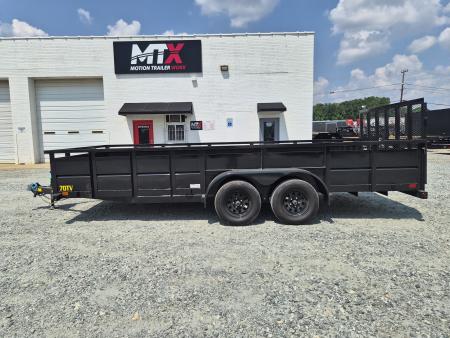 New 2027 Big Tex Trailers 18' 70TV w/' Solid Sides & 4' Gate Utility Trailer