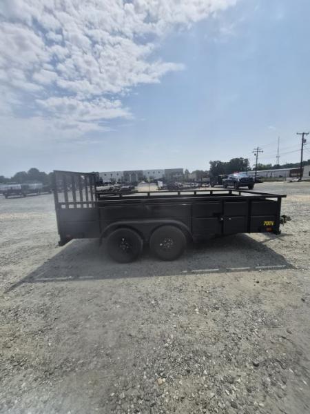 New 2027 Big Tex Trailers 14' 70TV w/' Solid Sides & 4' Gate Utility Trailer
